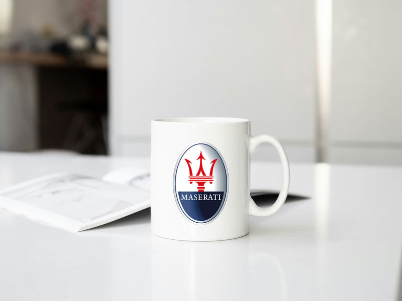 Sticker Maserati logo Maserati avec trident rouge