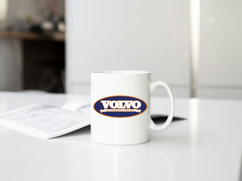 Sticker Volvo logo ovale avec texte