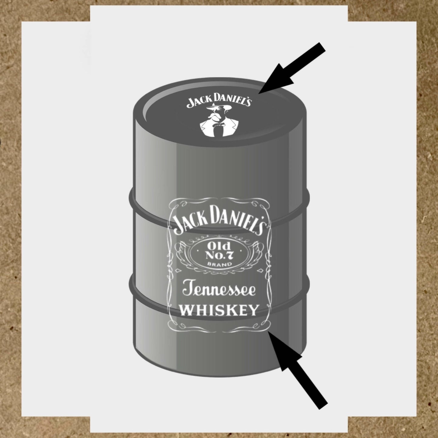 Kit 2 Stickers JACK DANIEL’S (1) pour baril 200L