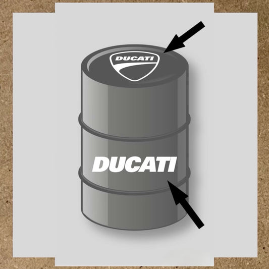 Kit 2 stickers Ducati pour baril 60L