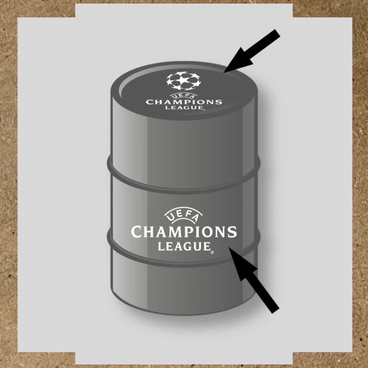 Kit 2 stickers Champions league pour baril 60L