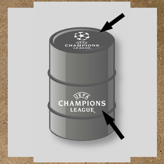 Kit 2 stickers Champions league pour baril 200L