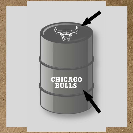 Kit 2 stickers Chicago bulls pour baril 200L