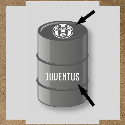 Kit 2 stickers Juventus (2) pour baril 60L