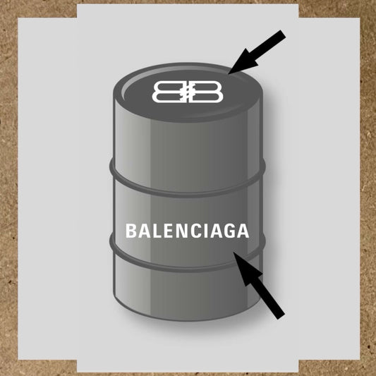 Kit 2 stickers Balenciaga  pour baril 60L