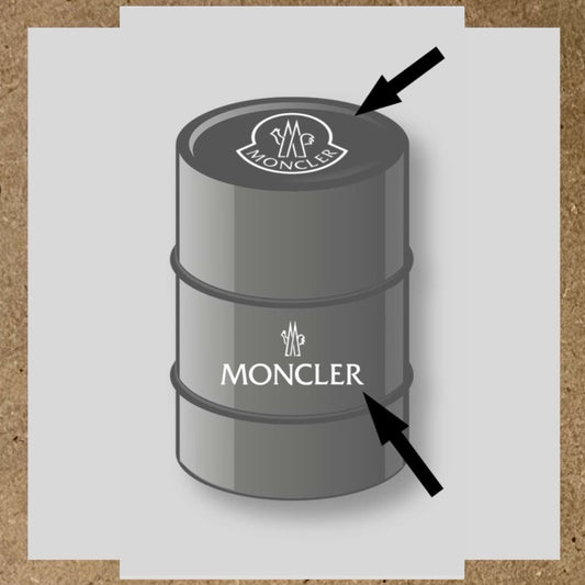 Kit 2 stickers Moncler pour baril 60L