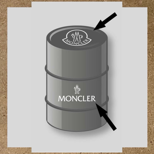 Kit 2 stickers Moncler pour baril 200L