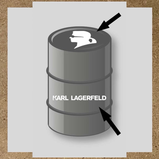 Kit 2 stickers Karl Lagerfeld pour baril 60L