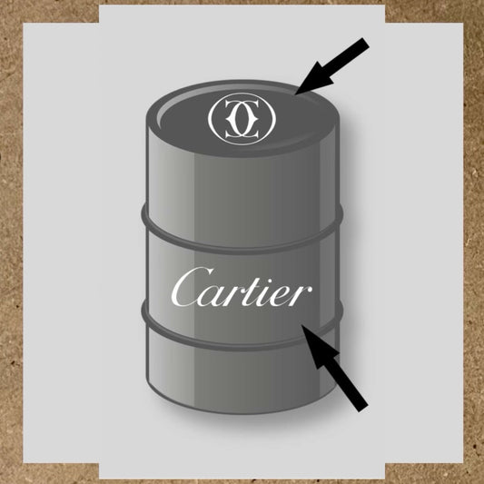 Kit 2 stickers Cartier pour baril 60L