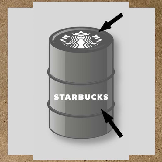 Kit 2 stickers Starbucks pour baril 60L