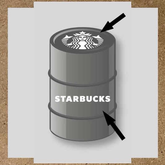 Kit 2 stickers Starbucks pour baril 200L