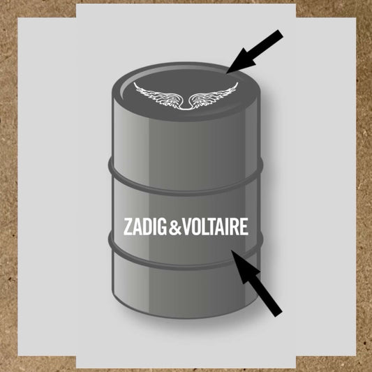 Kit 2 stickers Zadig et voltaire pour baril 60L