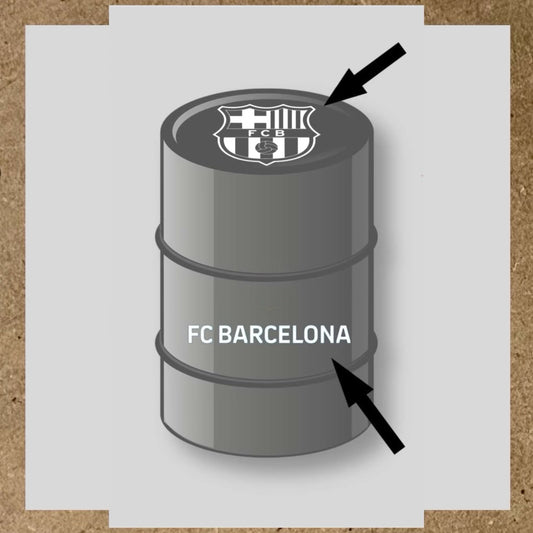 Kit 2 stickers FC Barca pour baril 60L