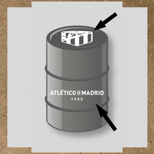 Kit 2 stickers Atletico de Madrid pour baril 60L