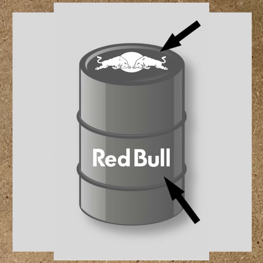 Kit 2 stickers Red bull pour baril 60L