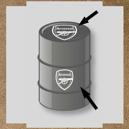 Kit 2 stickers Arsenal pour baril 200L