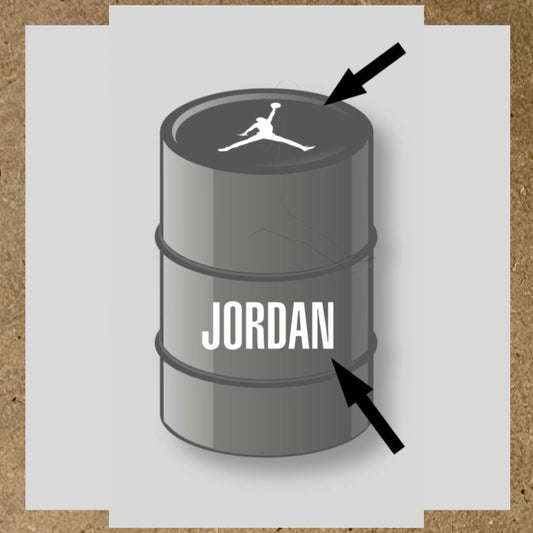 Kit 2 stickers Jordan pour baril 60L