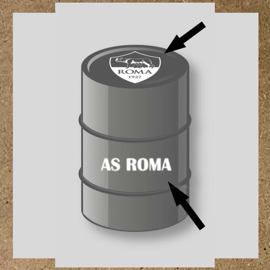 Kit 2 stickers AS ROMA pour baril 200L