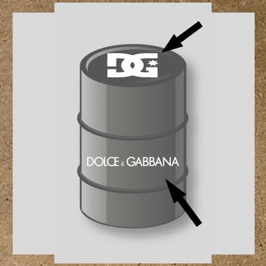 Kit 2 stickers Dolce gabana pour baril 60L