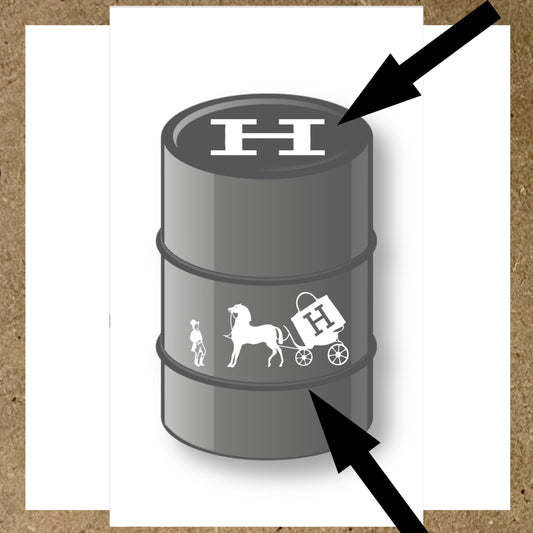 Kit 2 Stickers HERMES pour fût 200L (4)