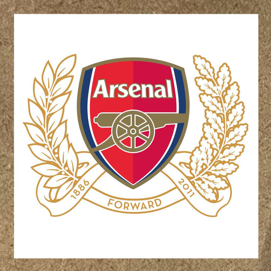 Sticker Arsenal écusson rouge avec canon noir