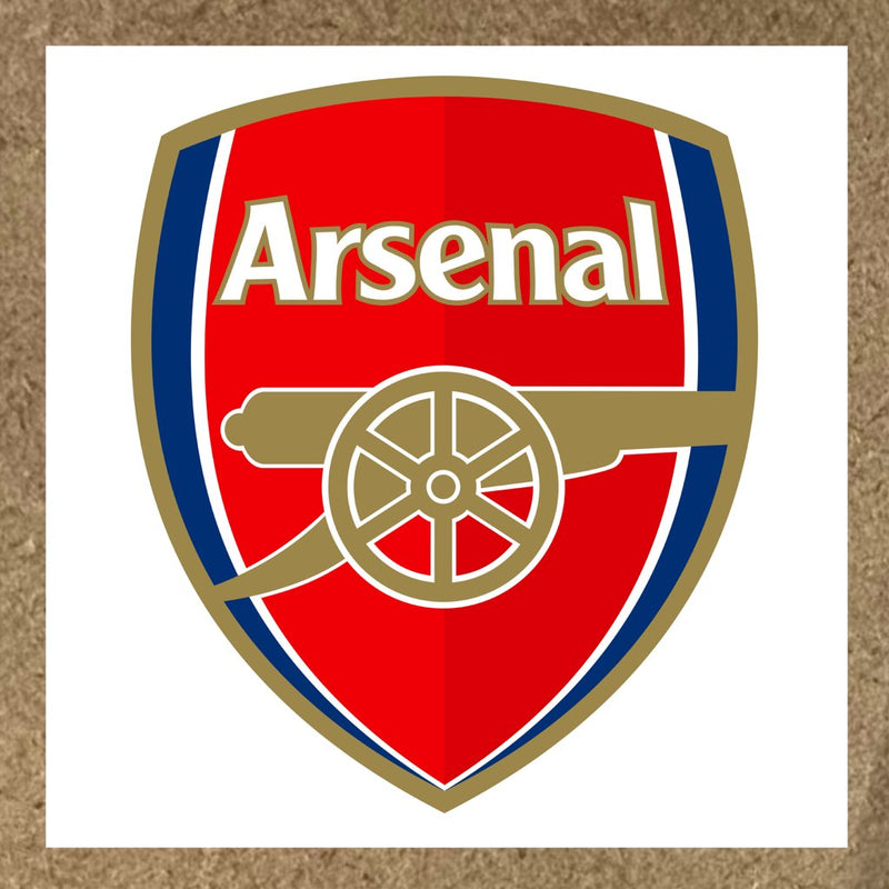Sticker Arsenal emblème rouge avec canon doré