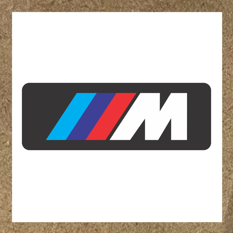 Sticker Logo BMW M Sport Blanc sur Fond Noir – Look Racing
