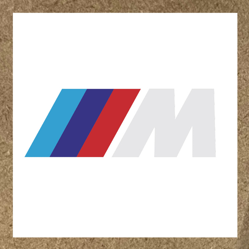 Sticker Logo BMW M Sport Gris Clair – Style Discret