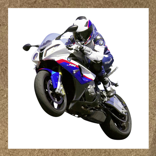 Sticker BMW S1000RR en Action – Moto Racing Dynamique