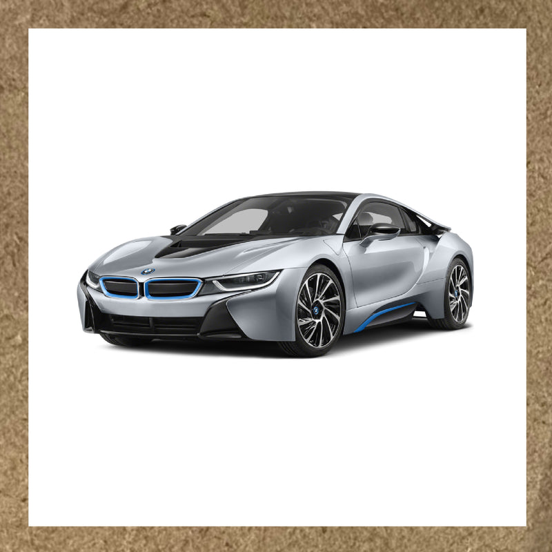 Sticker BMW i8 Gris Argent – Coupé Hybride Futuriste