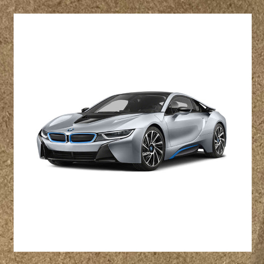 Sticker BMW i8 Gris Argent – Coupé Hybride Futuriste