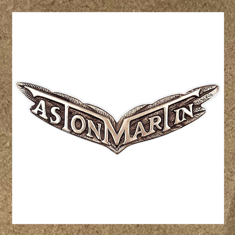 Sticker Aston Martin emblème argent et noir