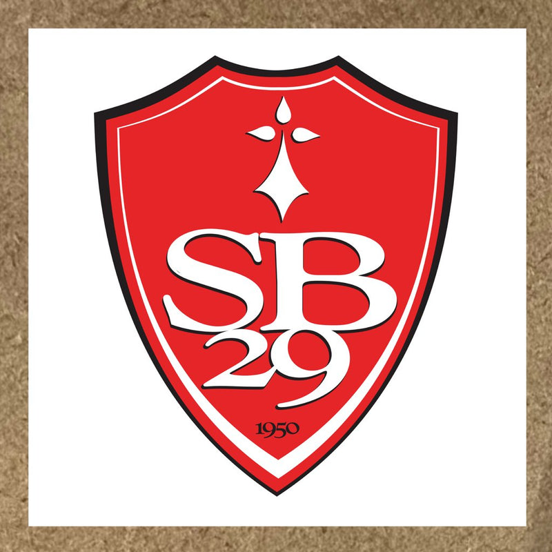 Sticker Brest écusson rouge avec lettres SB et chiffre 29