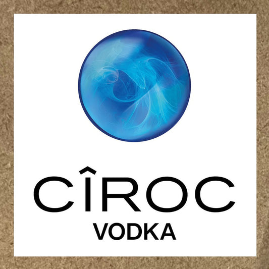 Sticker Ciroc avec sphère bleue