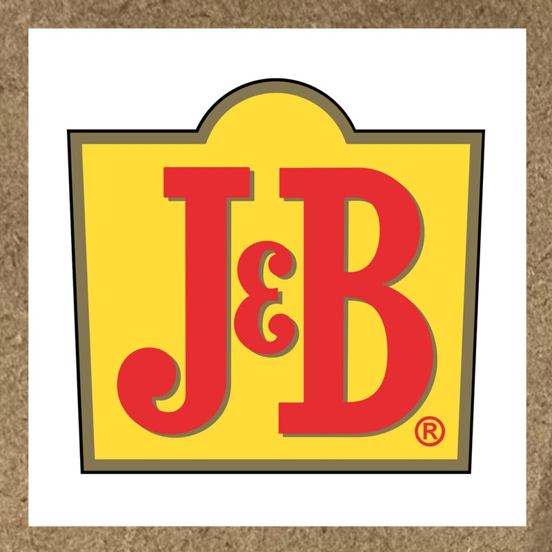 Sticker JB logo carré jaune