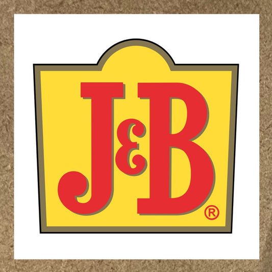 Sticker JB logo carré jaune