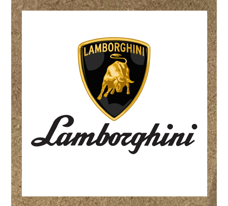 Sticker Lamborghini logo et écriture