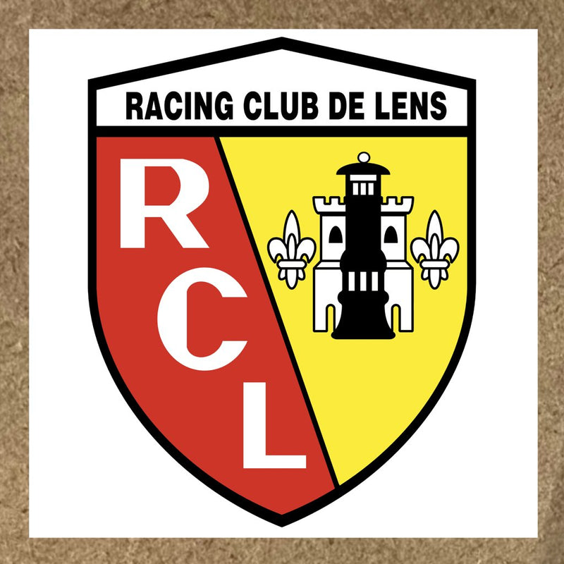 Sticker Lens Écu divisé RCL rouge et jaune