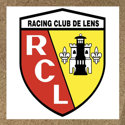 Sticker Lens Écu divisé RCL rouge et jaune