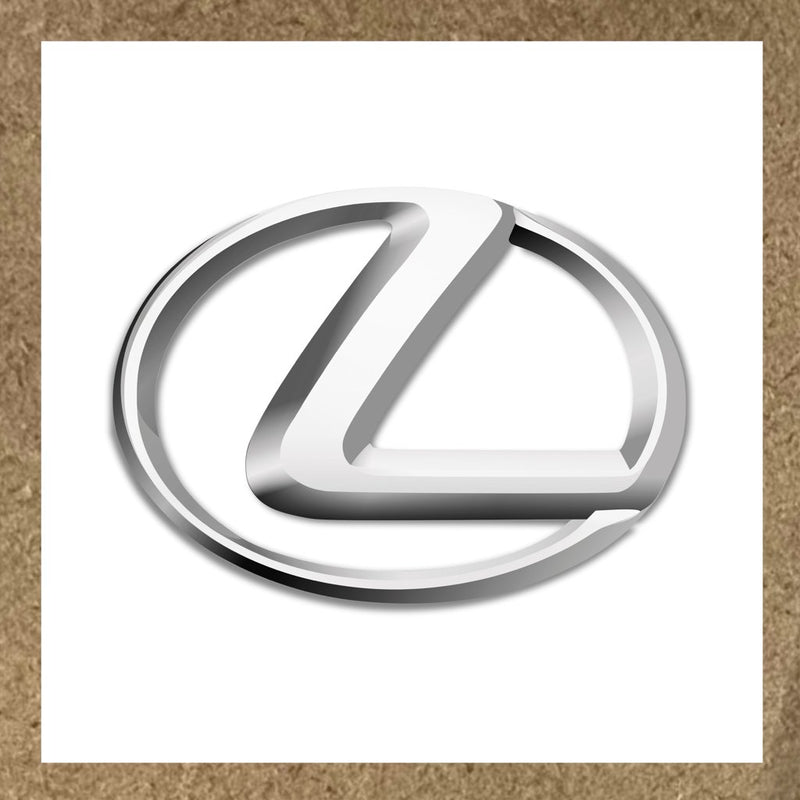 Sticker Lexus emblème oval argent