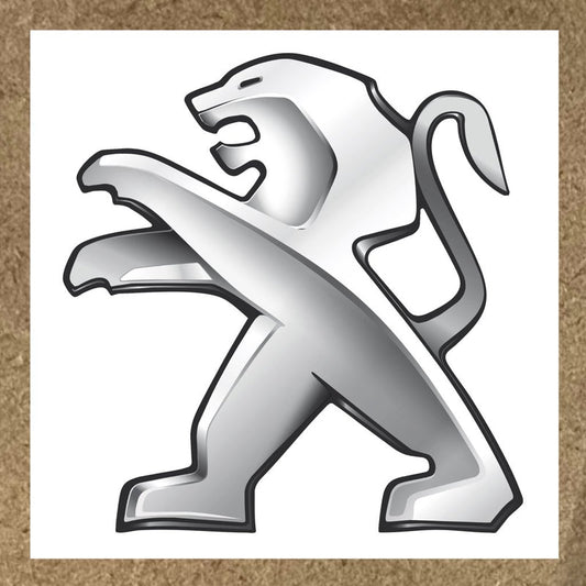 Sticker Peugeot avec lion en position debout