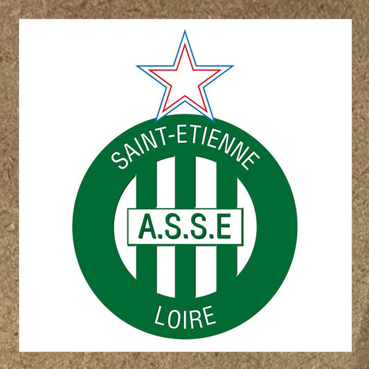 Sticker Saint Etienne écu vert avec inscription ASSE