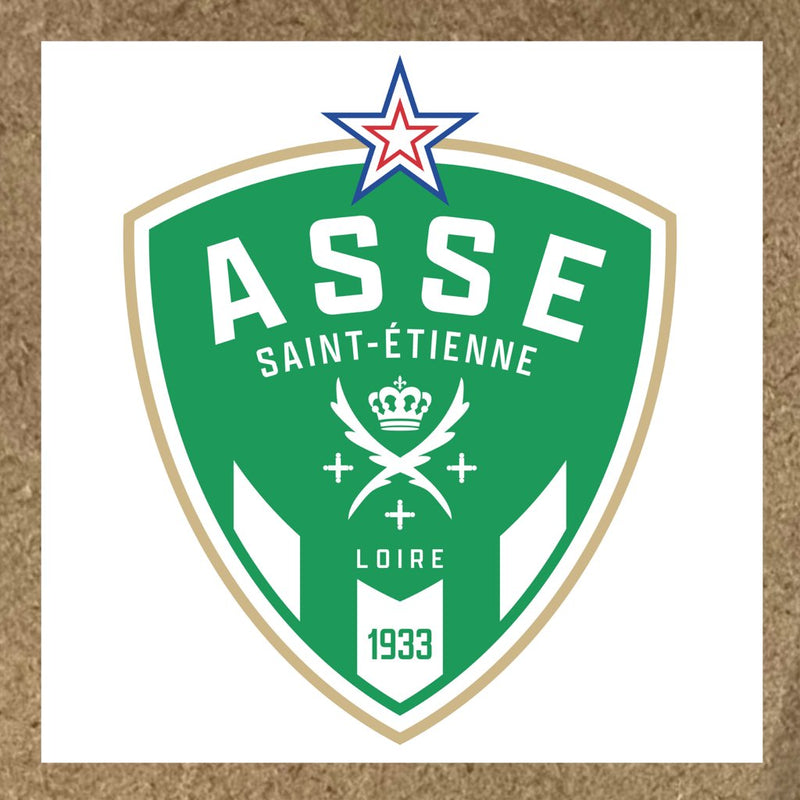 Sticker Saint Etienne logo circulaire vert avec étoile rouge