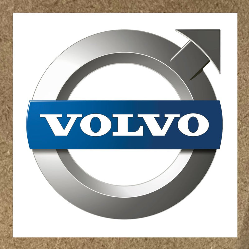 Sticker Volvo logo argenté avec flèche
