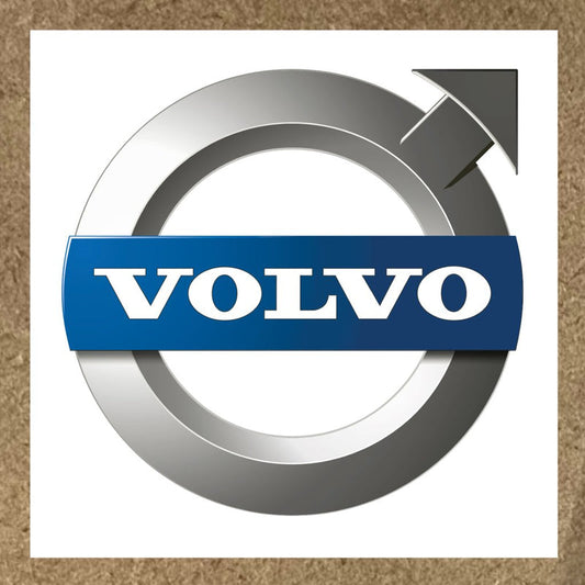 Sticker Volvo logo argenté avec flèche