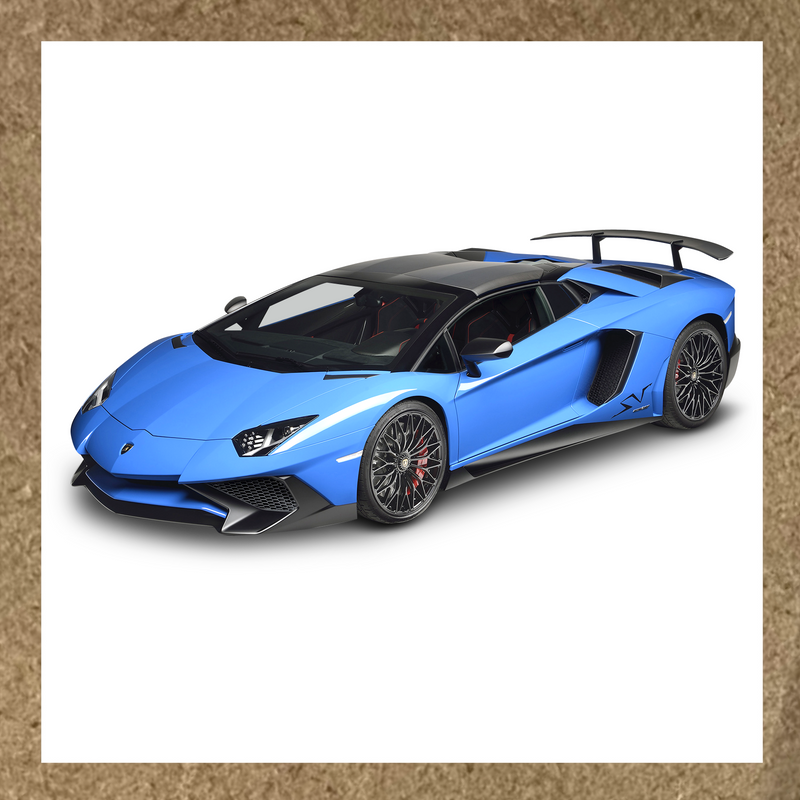 Sticker Lamborghini Aventador bleu