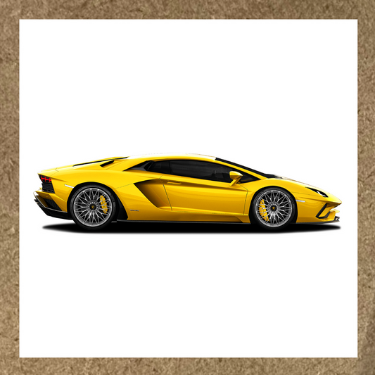 Sticker Lamborghini Aventador jaune