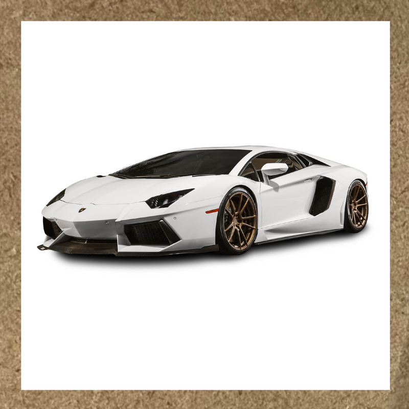 Sticker Lamborghini Aventador blanche
