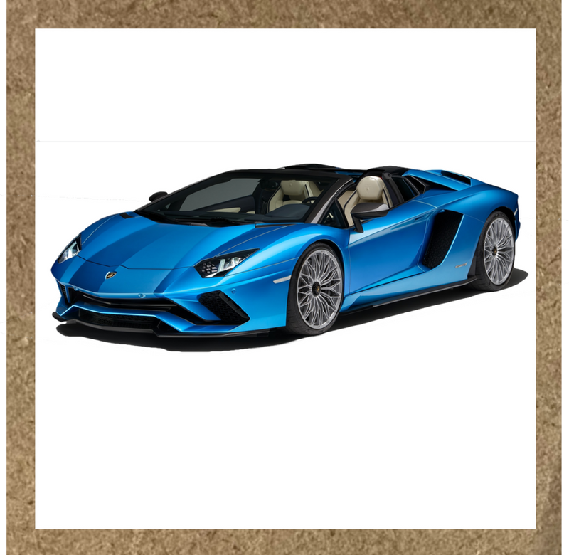 Sticker Lamborghini Aventador bleu clair