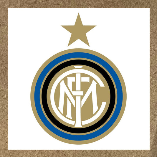 Sticker logo circulaire Inter Milan avec insigne blanc et noir